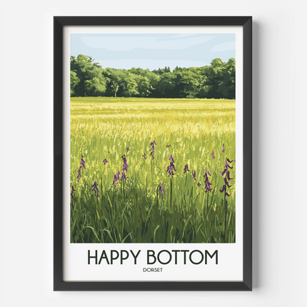 Happy Bottom Minimalist Wall Art