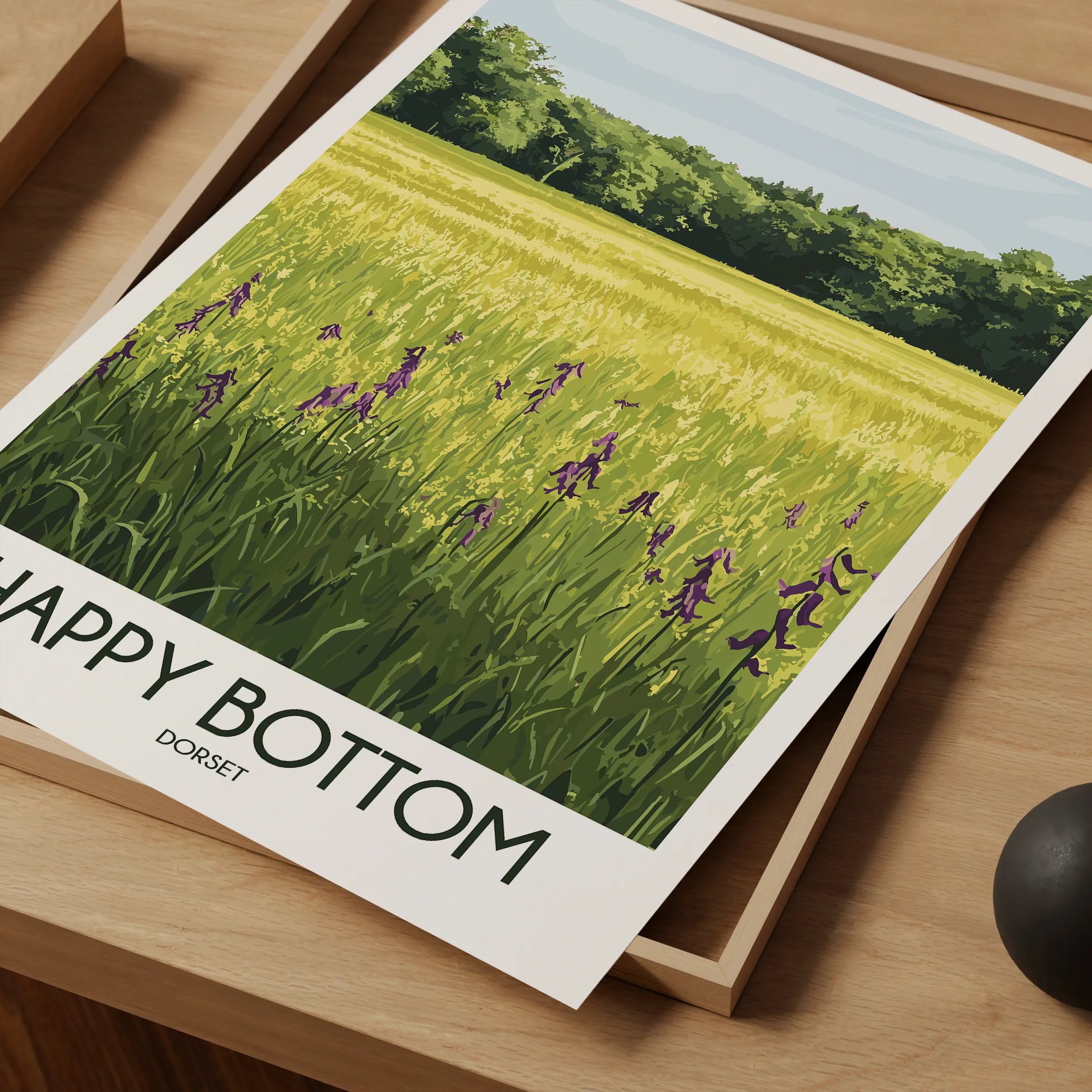 Happy Bottom Modern Travel Poster