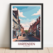 Harpenden Modern Travel Poster