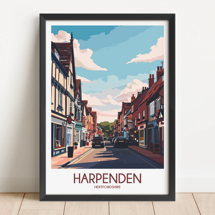 Harpenden Modern Travel Poster