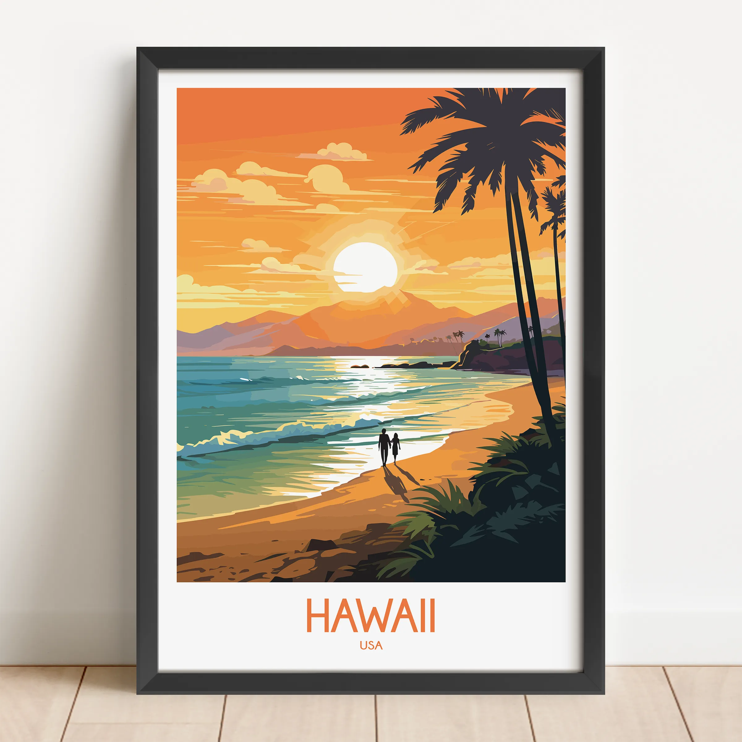 Hawaii Souvenir Poster Print
