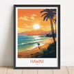 Hawaii Souvenir Poster Print