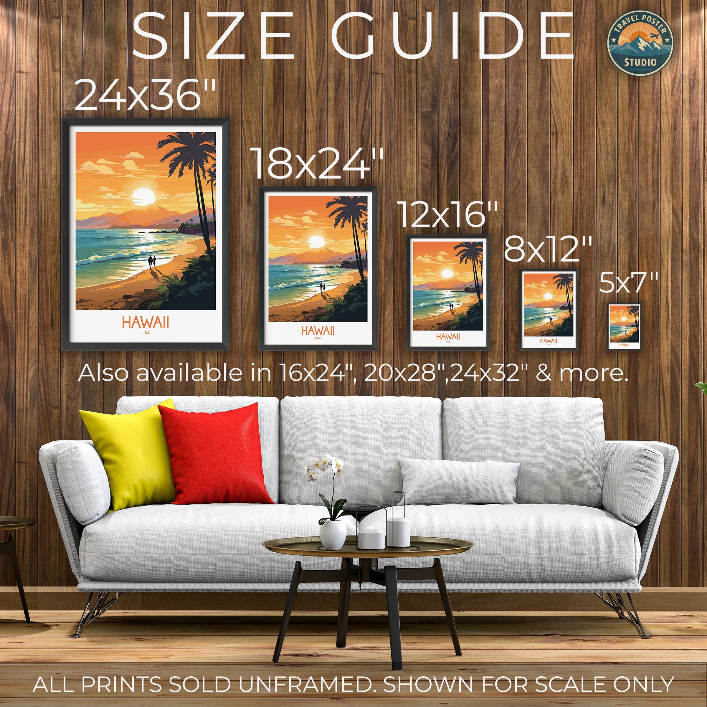 Hawaii Vintage Style Print