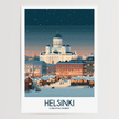 Helsinki Modern Travel Poster