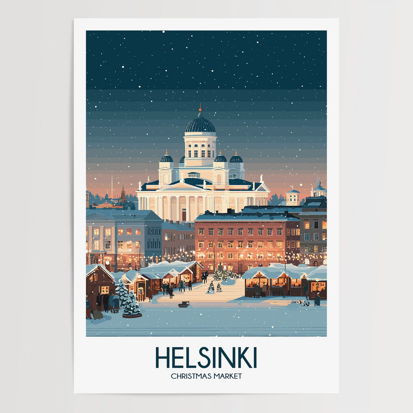 Helsinki Modern Travel Poster
