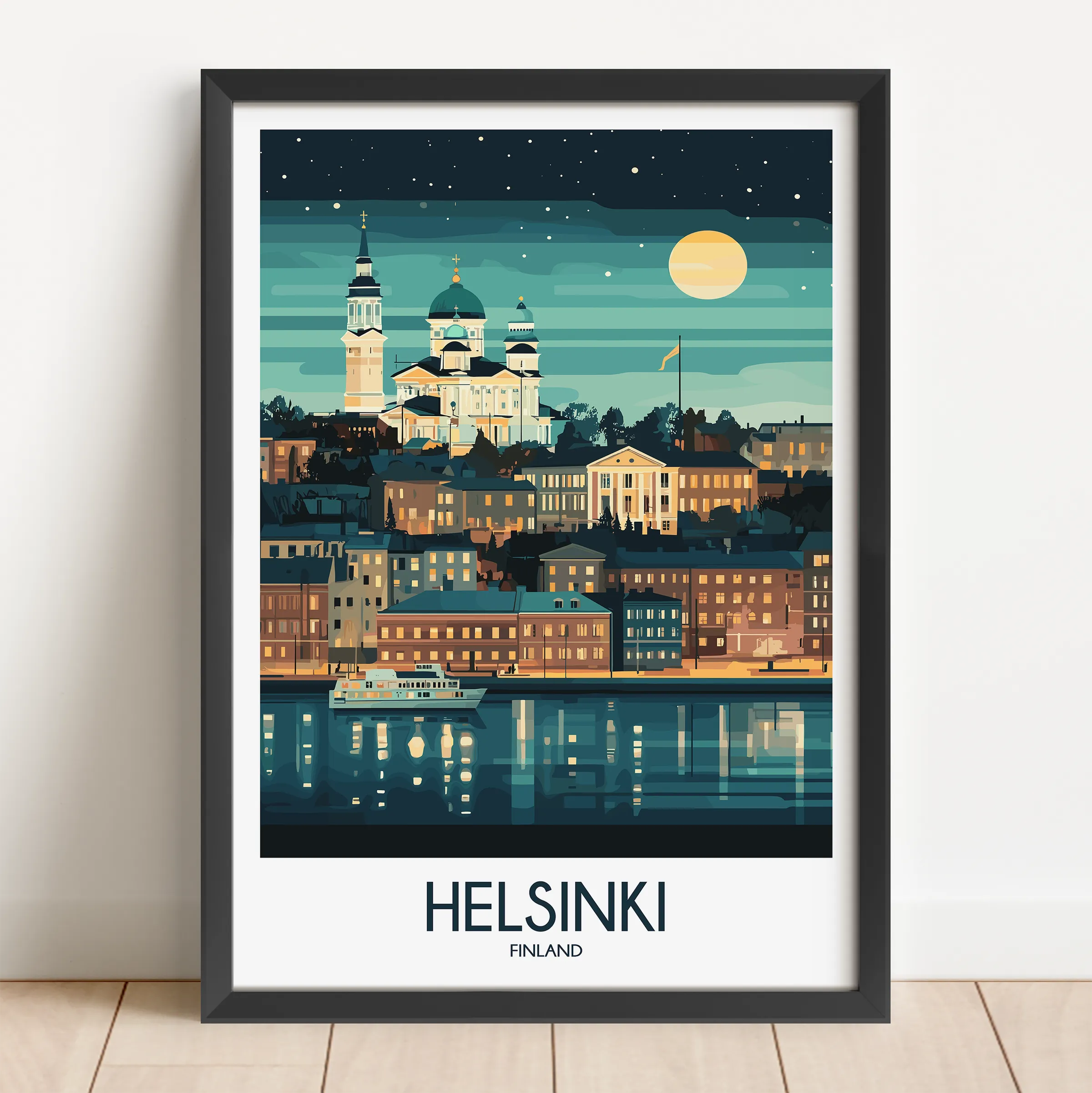 Helsinki Modern Travel Poster
