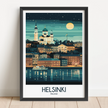 Helsinki Modern Travel Poster