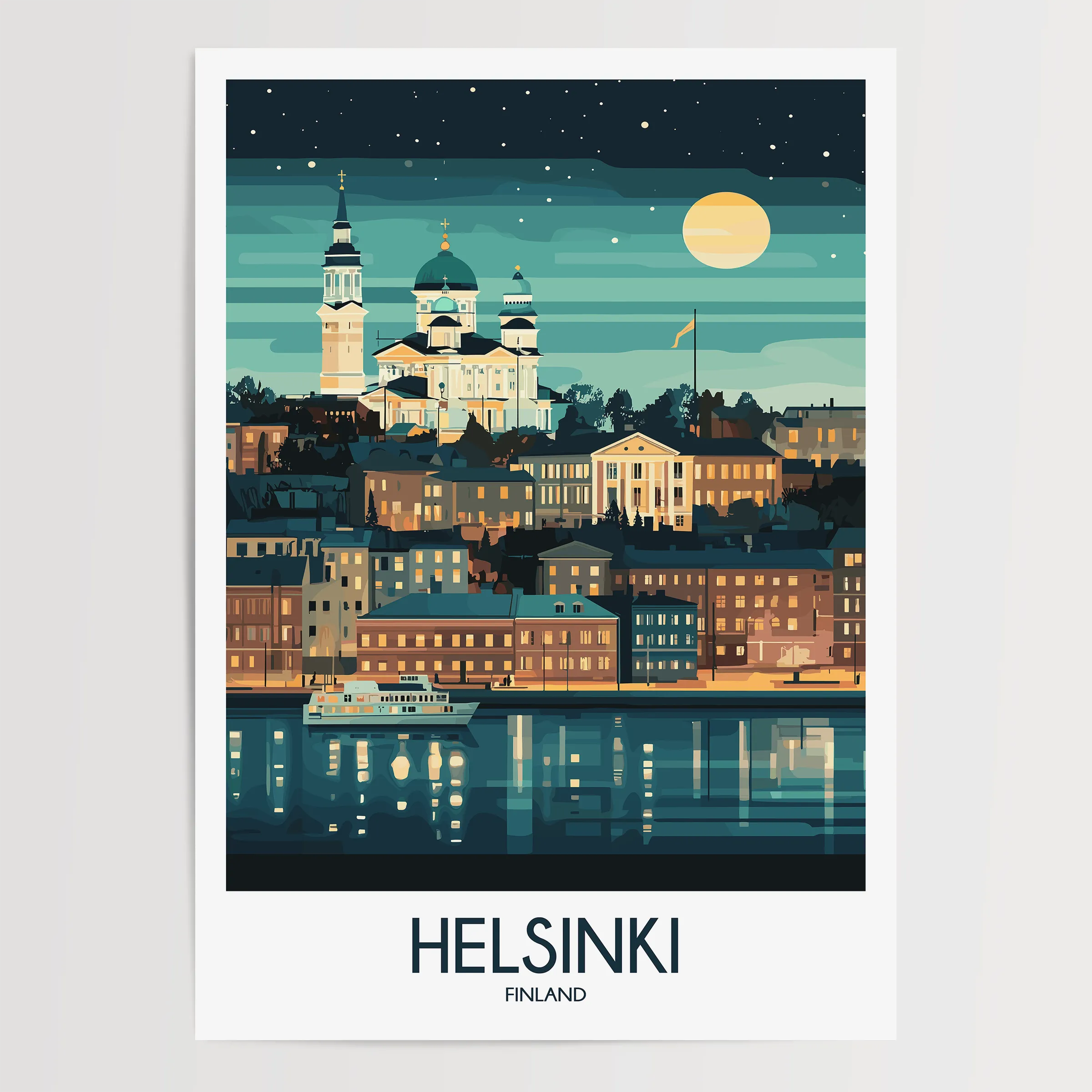 Helsinki Souvenir Poster Print