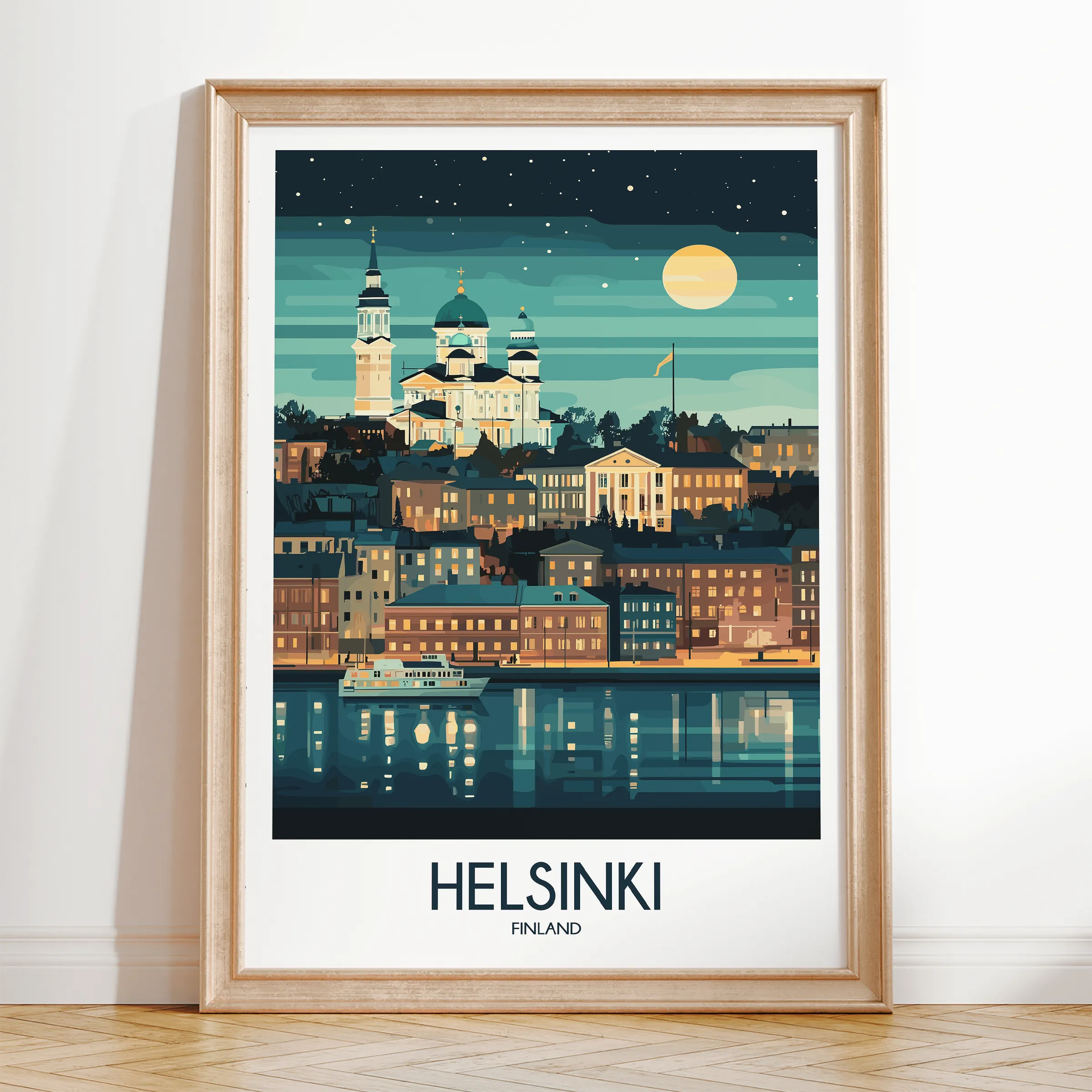 Helsinki Vintage Style Print