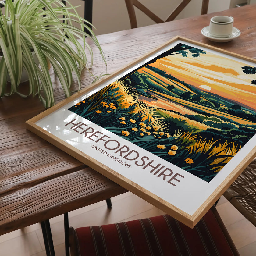 Herefordshire Modern Travel Poster