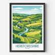Herefordshire Retro Travel Illustration