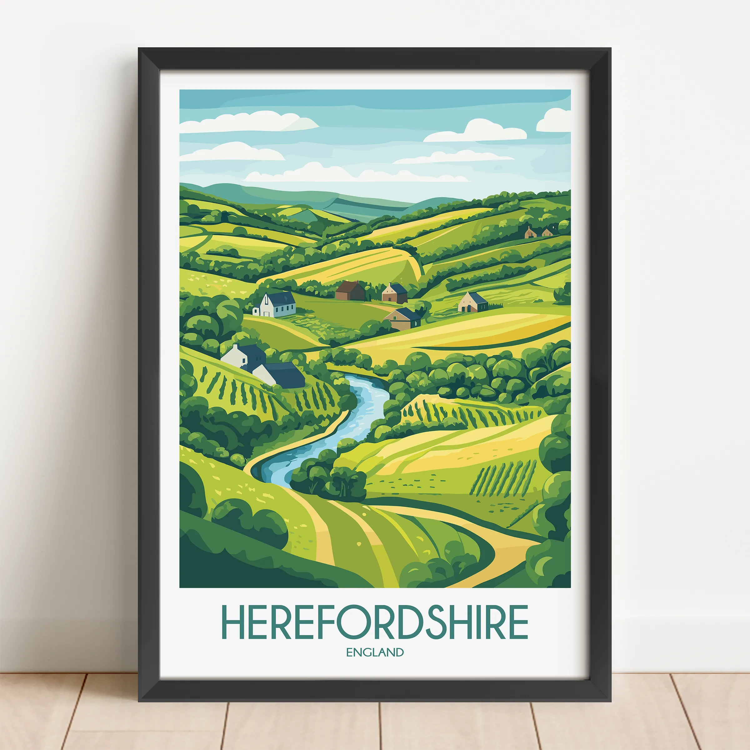 Herefordshire Souvenir Poster Print