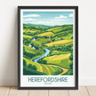 Herefordshire Souvenir Poster Print