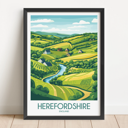 Herefordshire Souvenir Poster Print