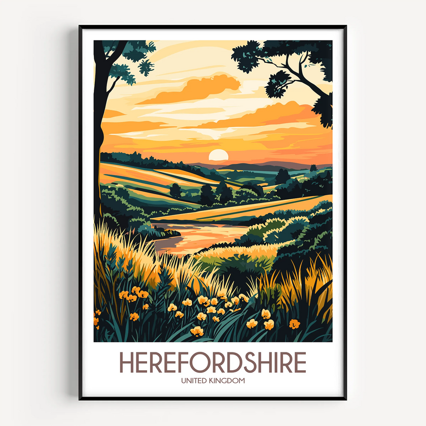 Herefordshire Souvenir Poster Print