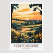 Herefordshire Vintage Style Print