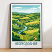 Herefordshire Vintage Style Print