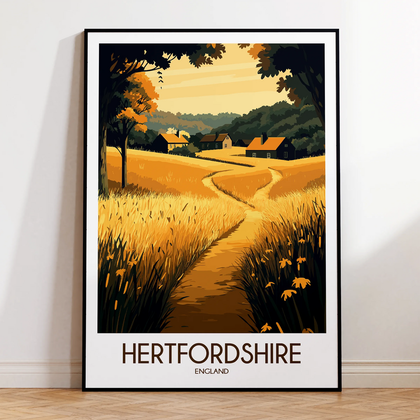 Hertfordshire Minimalist Wall Art