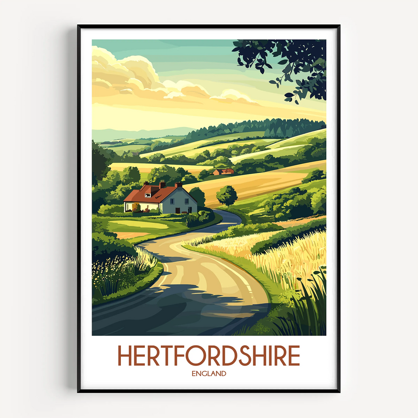 Hertfordshire Minimalist Wall Art