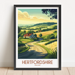 Hertfordshire Retro Travel Illustration