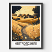 Hertfordshire Retro Travel Illustration