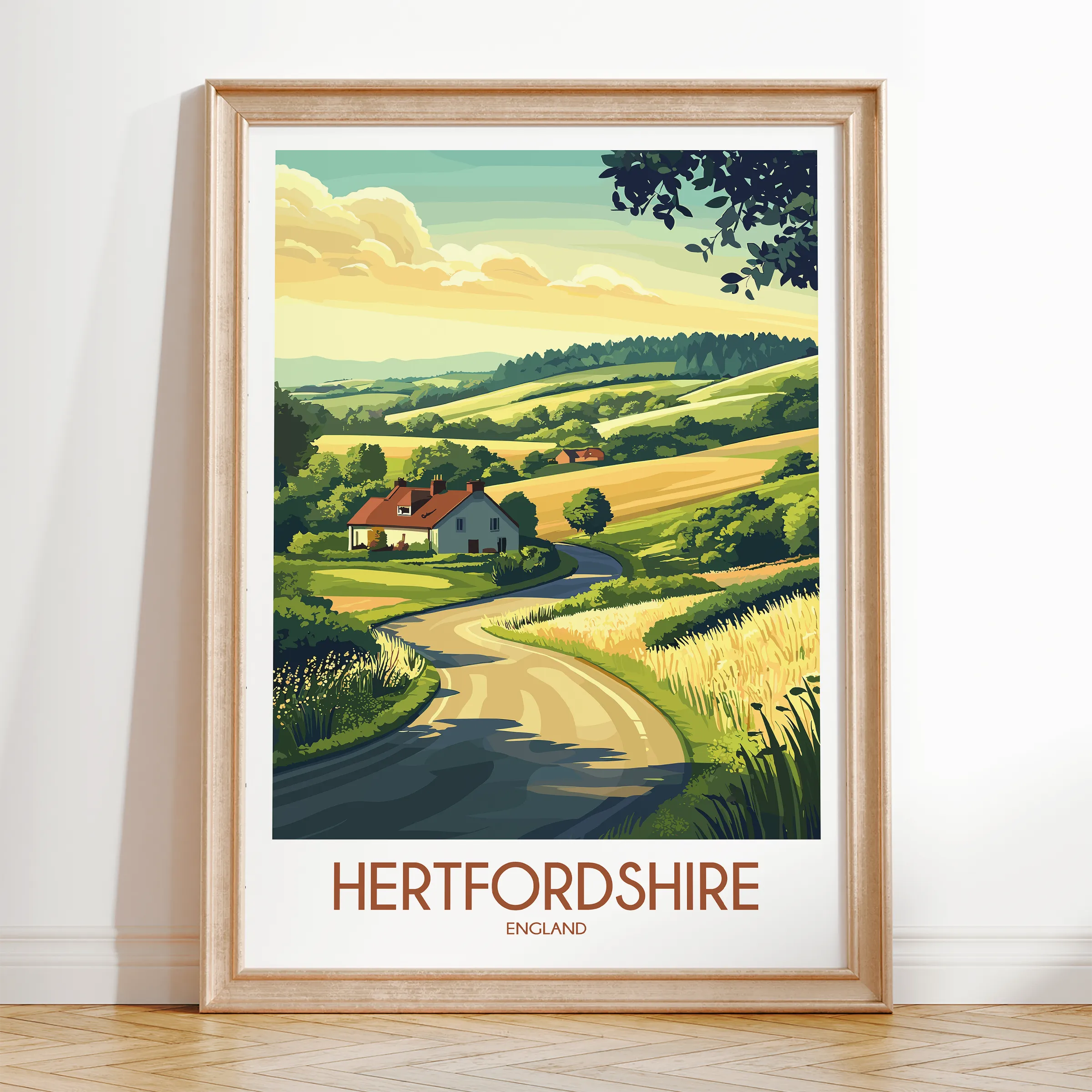 Hertfordshire Souvenir Poster Print