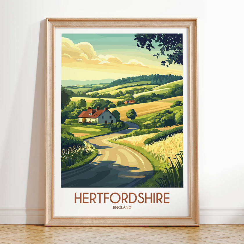 Hertfordshire Souvenir Poster Print