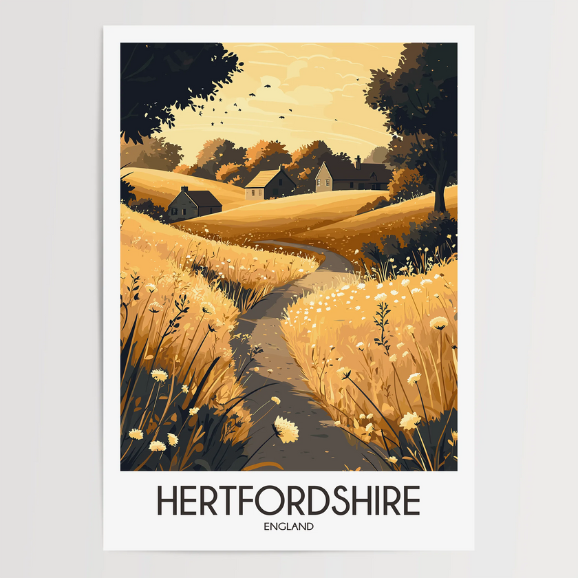 Hertfordshire Souvenir Poster Print