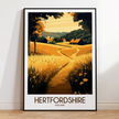 Hertfordshire Souvenir Poster Print