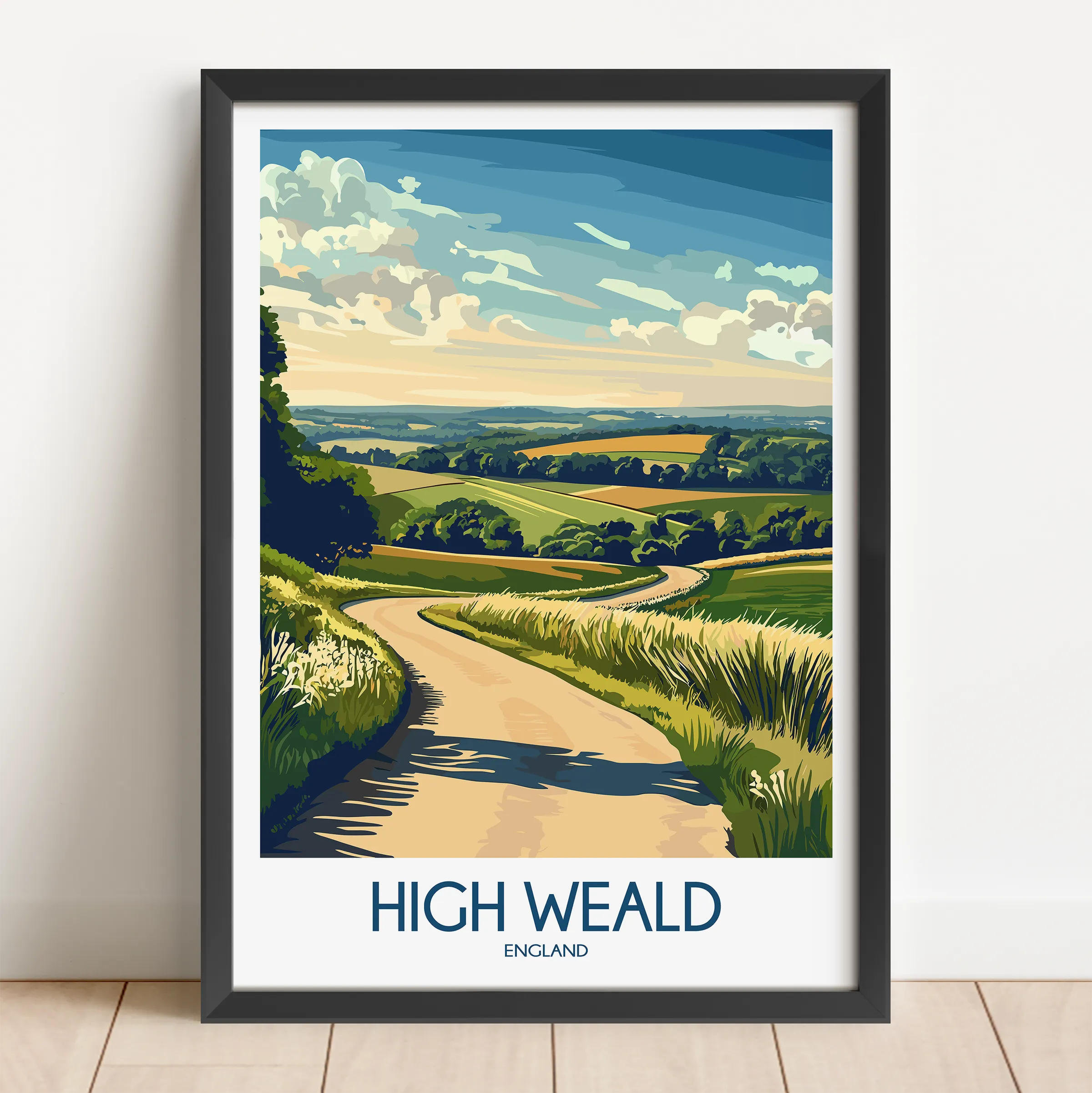High Weald Retro Travel Illustration