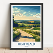High Weald Retro Travel Illustration