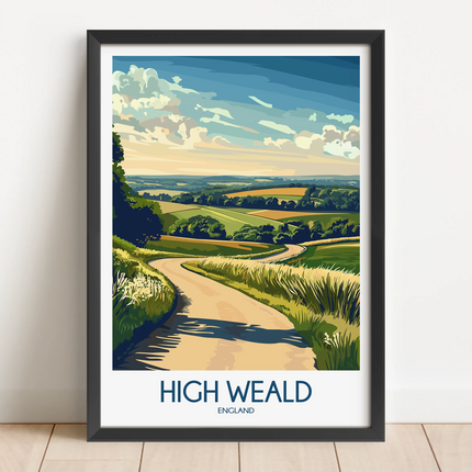High Weald Retro Travel Illustration