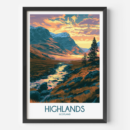 Highlands Vintage Style Print