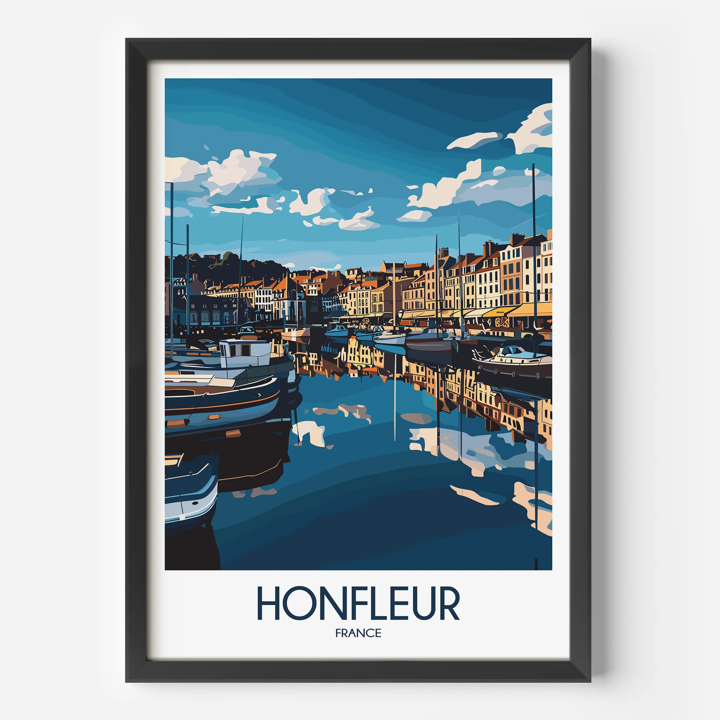 Honfleur Vintage Style Print
