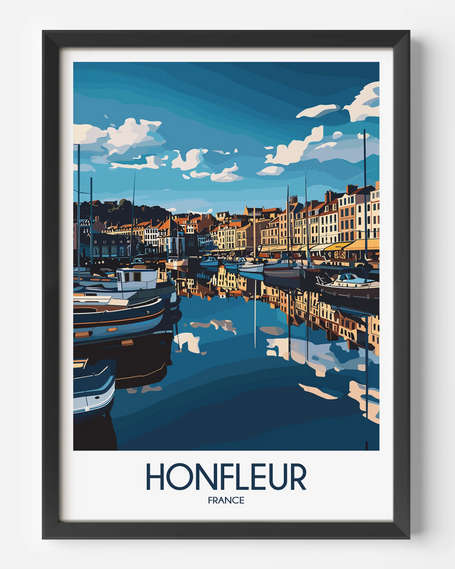 Honfleur Vintage Style Print