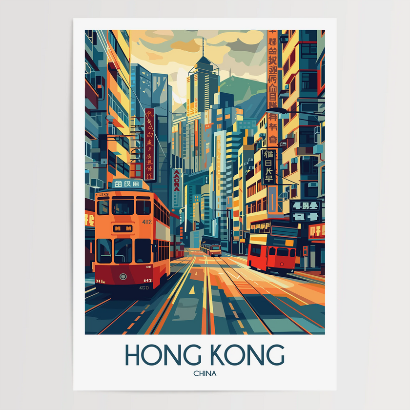 Hong Kong Minimalist Wall Art