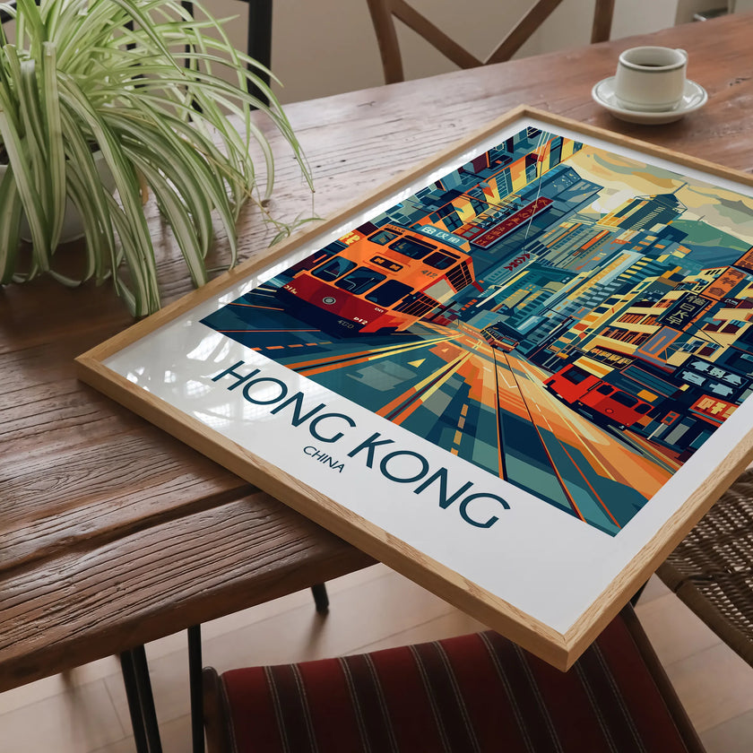 Hong Kong Modern Travel Poster