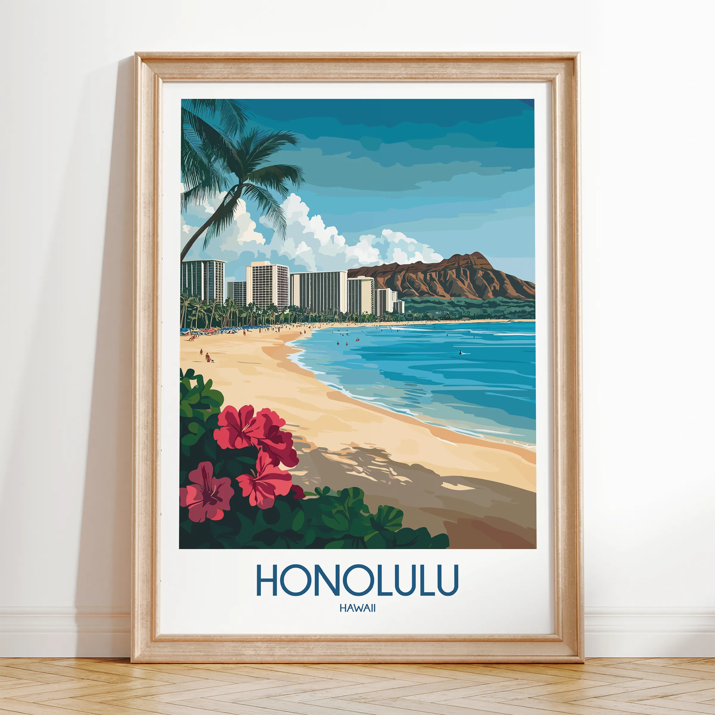 Honolulu Destination Art Gift
