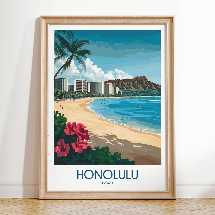 Honolulu Destination Art Gift