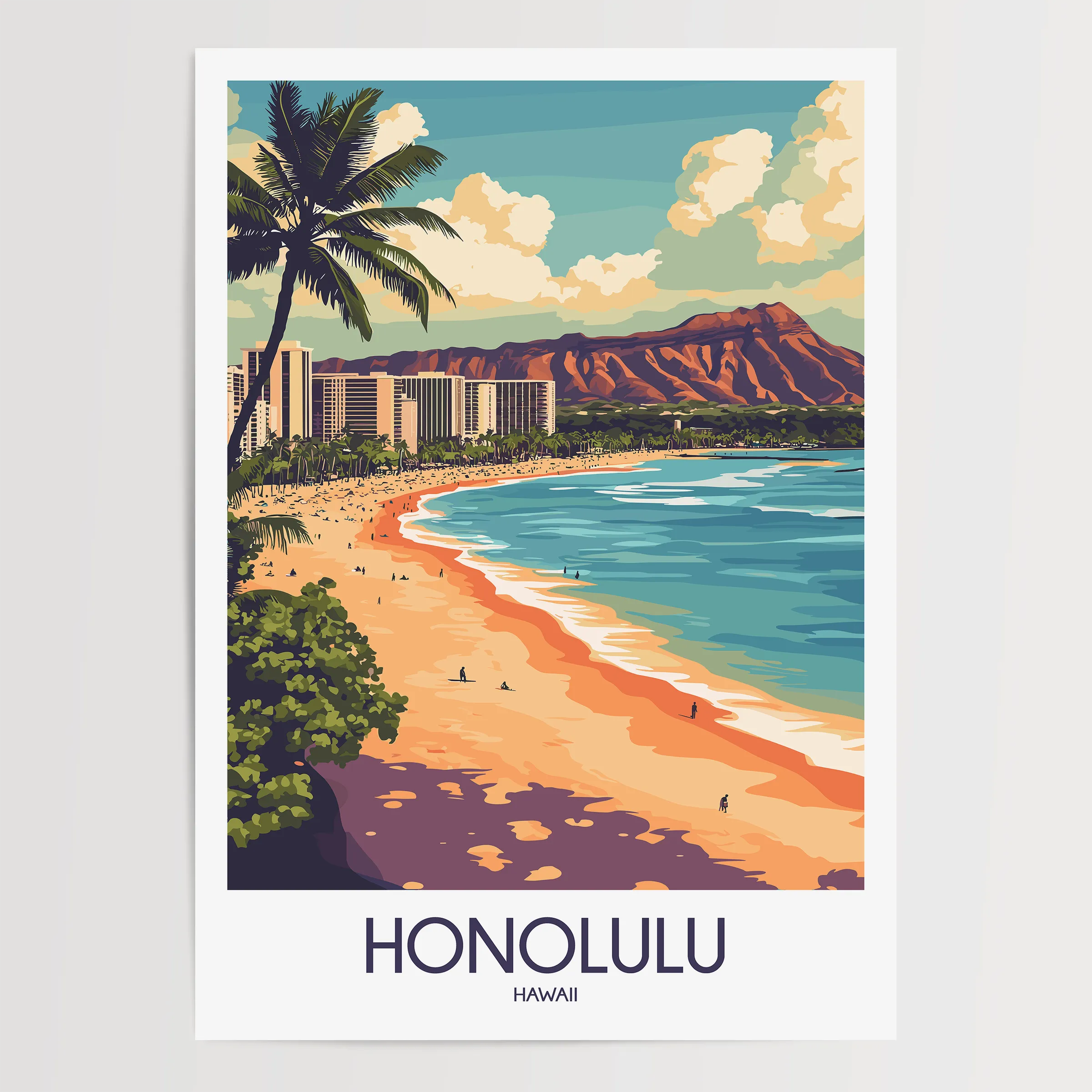 Honolulu Gallery Quality Print