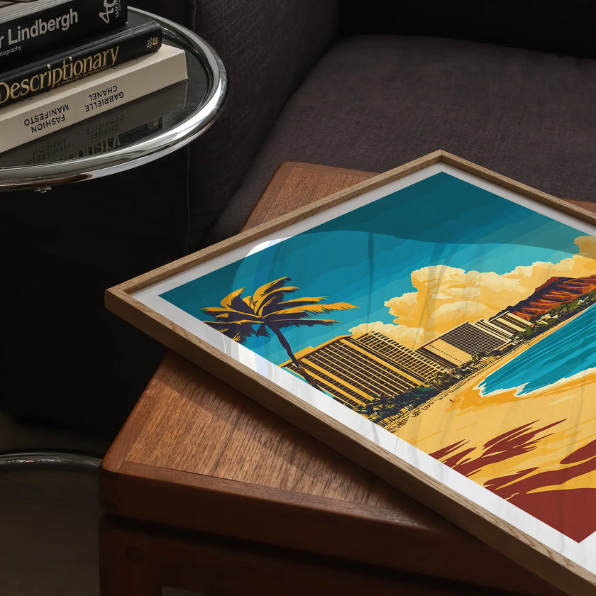 Honolulu Modern Travel Poster