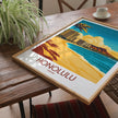 Honolulu Retro Travel Illustration