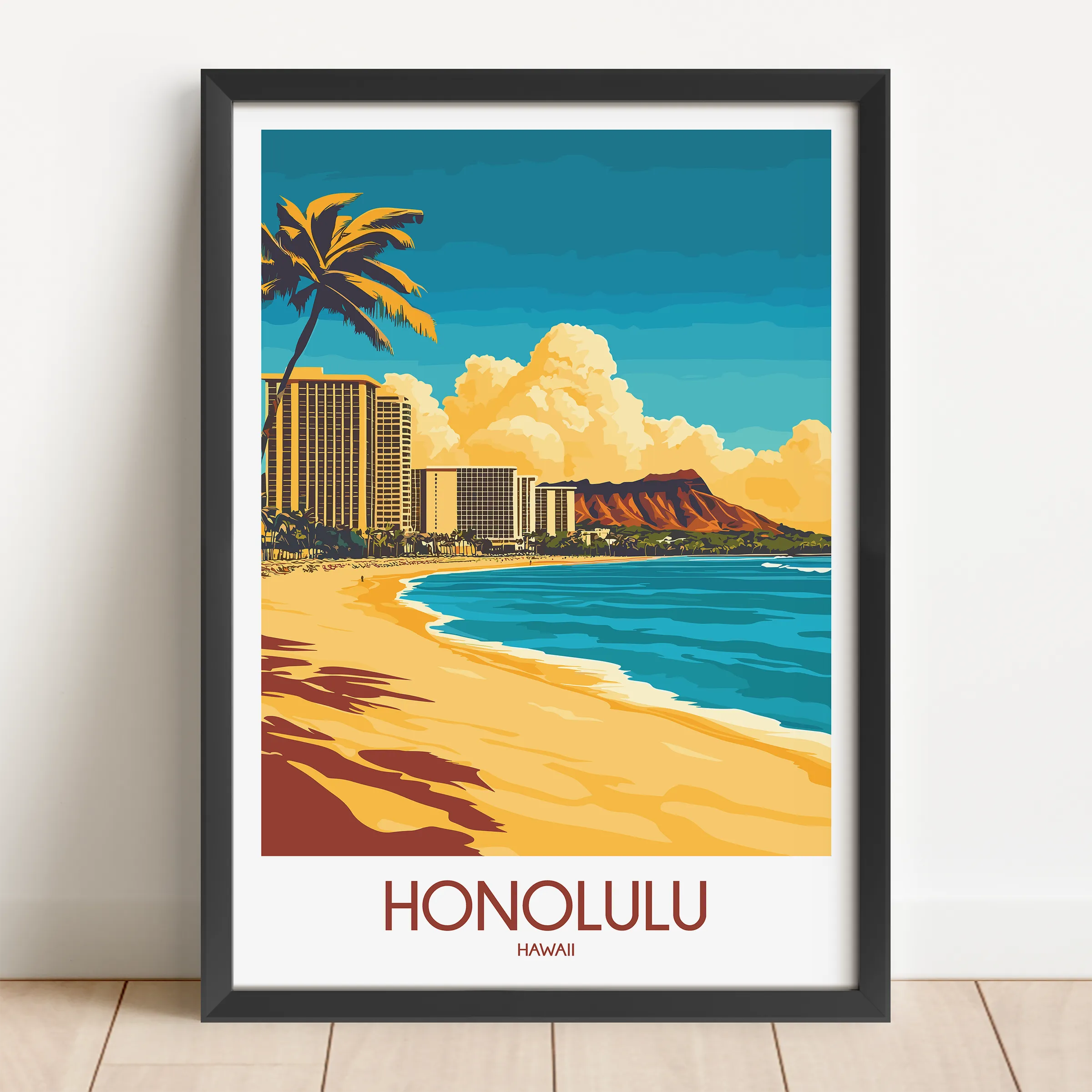 Honolulu Scenic Landscape Art