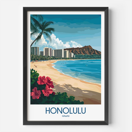 Honolulu Scenic Landscape Art