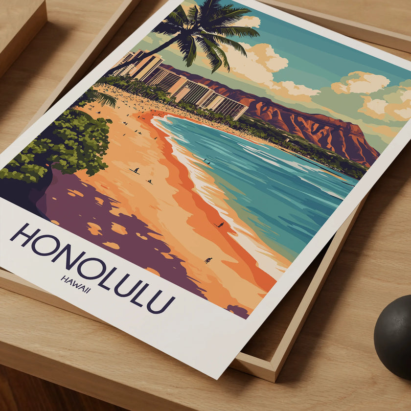 Honolulu Souvenir Poster Print