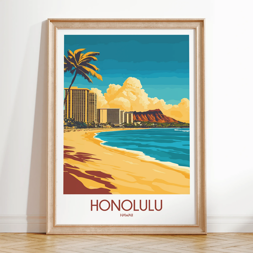 Honolulu Souvenir Poster Print