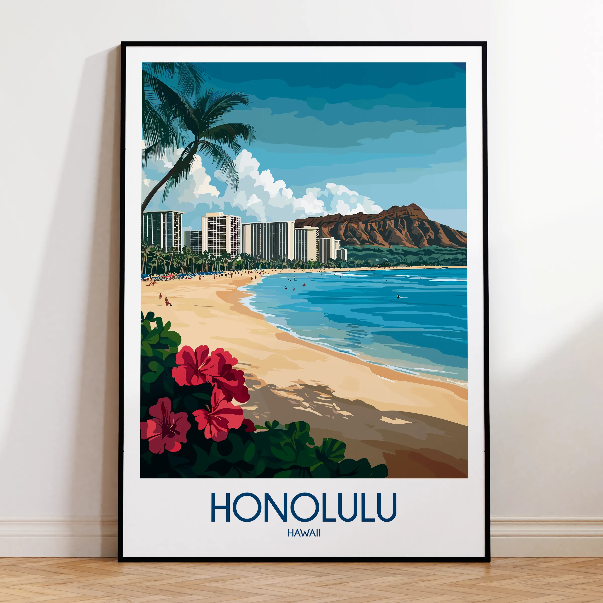 Honolulu Souvenir Poster Print