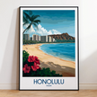 Honolulu Souvenir Poster Print