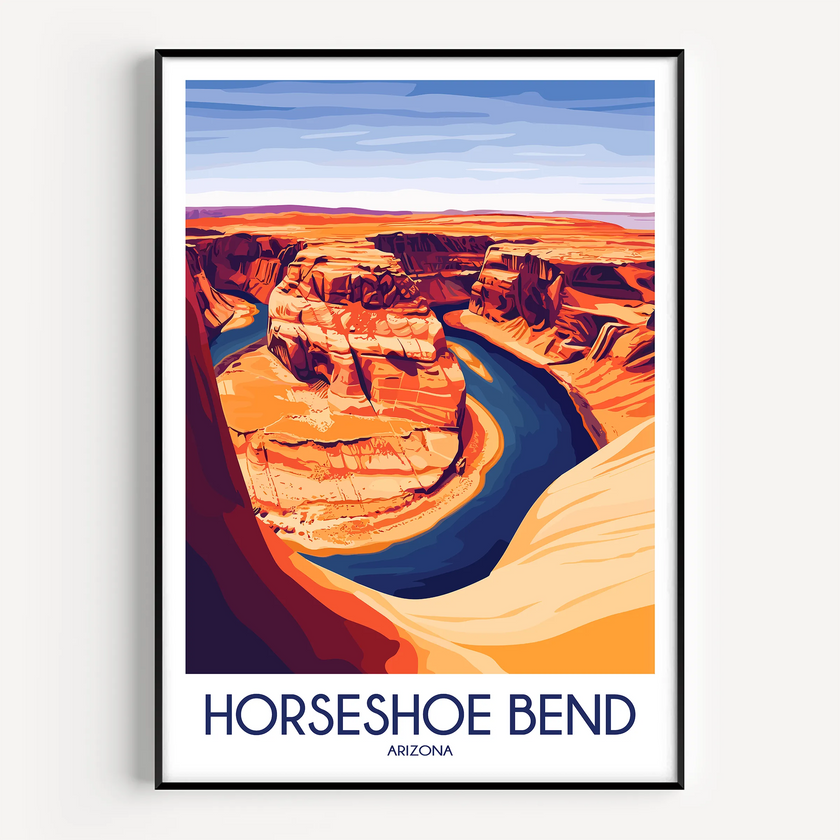 Horseshoe Bend Minimalist Wall Art