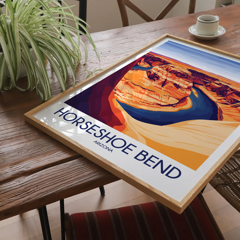 Horseshoe Bend Modern Travel Poster